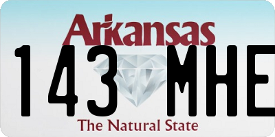 AR license plate 143MHE