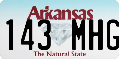 AR license plate 143MHG