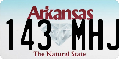 AR license plate 143MHJ