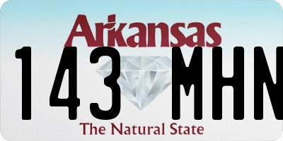 AR license plate 143MHN