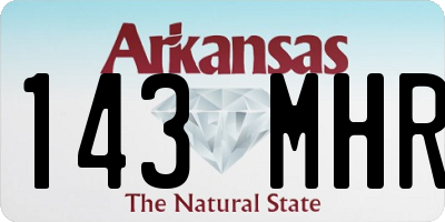 AR license plate 143MHR