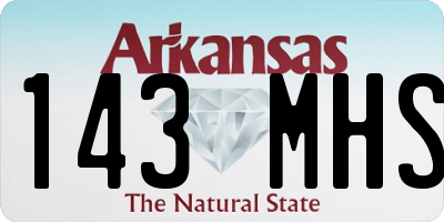 AR license plate 143MHS