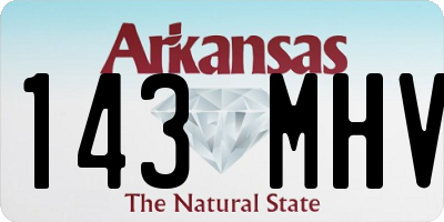 AR license plate 143MHV