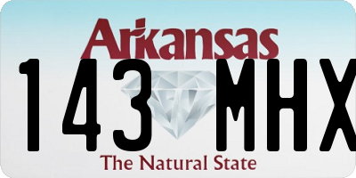AR license plate 143MHX