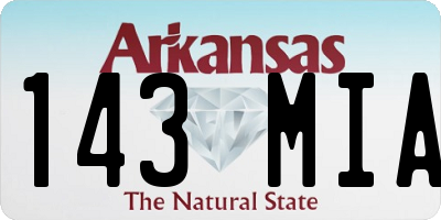 AR license plate 143MIA