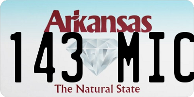 AR license plate 143MIC