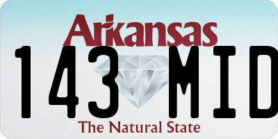 AR license plate 143MID