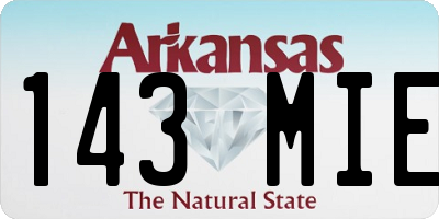AR license plate 143MIE