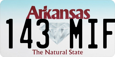 AR license plate 143MIF