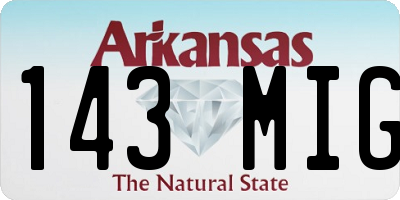 AR license plate 143MIG