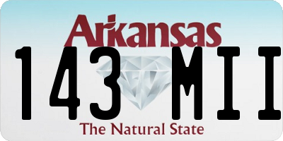 AR license plate 143MII