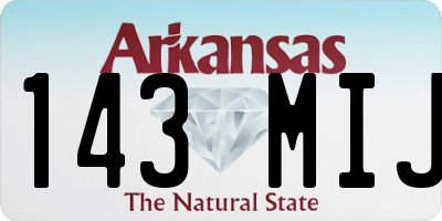 AR license plate 143MIJ