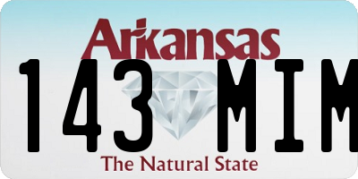 AR license plate 143MIM