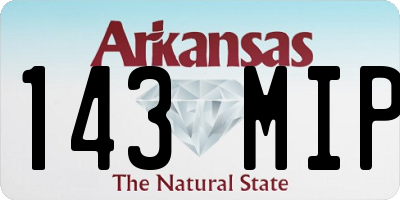 AR license plate 143MIP