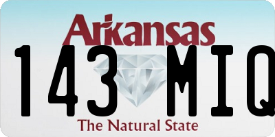 AR license plate 143MIQ