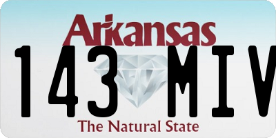 AR license plate 143MIV