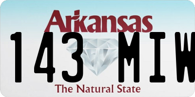 AR license plate 143MIW