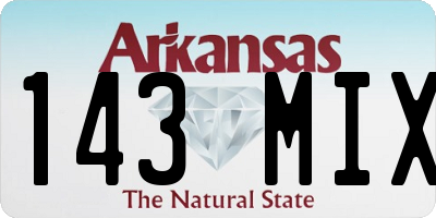 AR license plate 143MIX