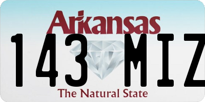 AR license plate 143MIZ