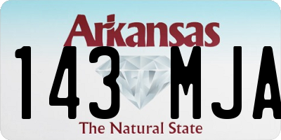 AR license plate 143MJA
