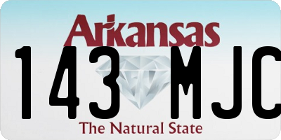 AR license plate 143MJC