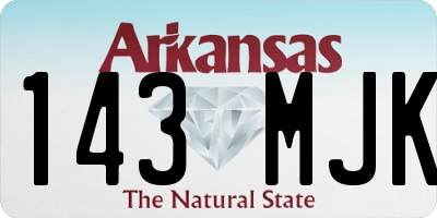AR license plate 143MJK