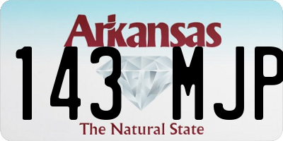 AR license plate 143MJP