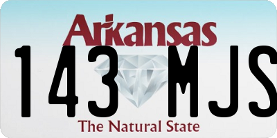 AR license plate 143MJS