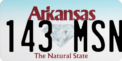 AR license plate 143MSN