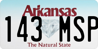 AR license plate 143MSP
