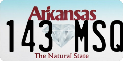 AR license plate 143MSQ