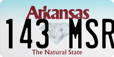 AR license plate 143MSR