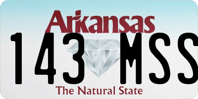AR license plate 143MSS