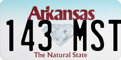 AR license plate 143MST