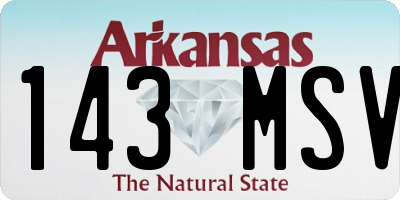 AR license plate 143MSV