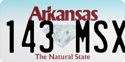 AR license plate 143MSX