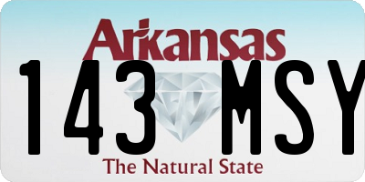 AR license plate 143MSY