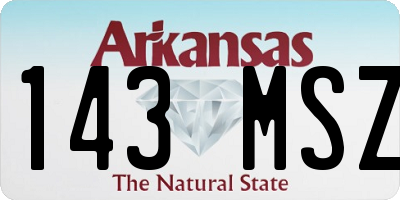 AR license plate 143MSZ