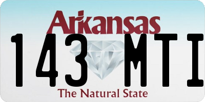 AR license plate 143MTI