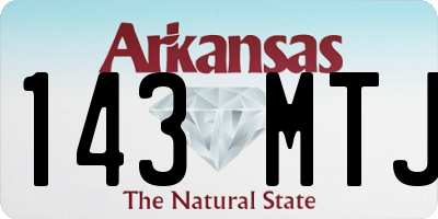 AR license plate 143MTJ