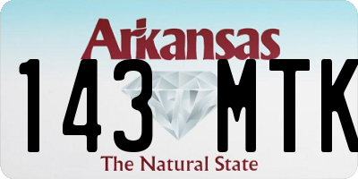 AR license plate 143MTK