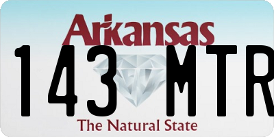 AR license plate 143MTR