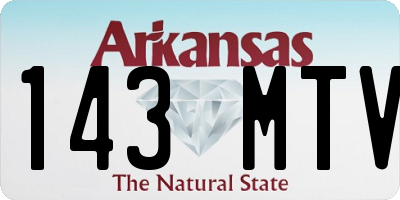 AR license plate 143MTV