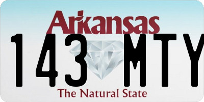 AR license plate 143MTY