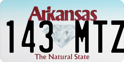 AR license plate 143MTZ