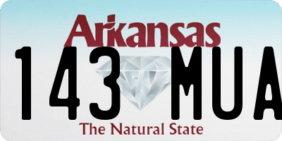 AR license plate 143MUA