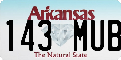 AR license plate 143MUB