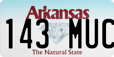 AR license plate 143MUC