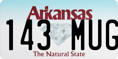 AR license plate 143MUG