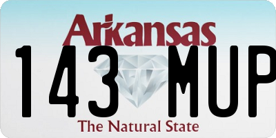 AR license plate 143MUP